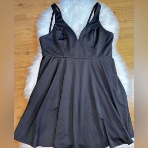 Shein Curve Black Sleeveless Fit and Flare Skater Dress LBD Women’s Size 1XL